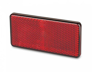 Products: Hella Retro Reflector - 94 x 44mm - Red - Adhesive mount Wilmech