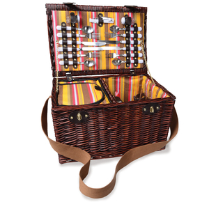 Products: Picnic Basket for 4 Dark Wicker Wilson & Co - Wilson & Co