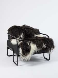 Sheepskin Rug Extra Long Wool: Sheepskin Rug Icelandic Spotted