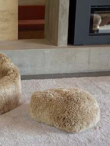 Sheepskin Footstool - Wool Filled