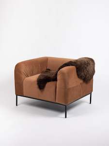 Extra Long Wool: Natural Sheepskin Rug - Chocolate Brown
