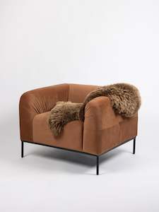 Natural Sheepskin Rug - Mid Brown