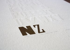 Products: NZ ALPHABET A3 Letterpress Print Windmill Press New Zealand - Windmill Press