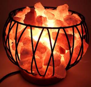 Essential Oils And Goodness: Himalayan Salt Lamp Metal Cage