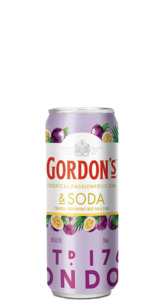 Cocktail Mixes: Gordons Tropical Passionfruit Gin & Soda (12 x 250ml Cans)