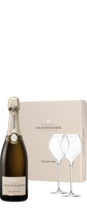 Organic: Louis Roederer Champagne NV & 2 Crystal Glass Gift Box