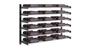 Wall Mounted Wine Racks: Evolution Wine Wall 56 bottle