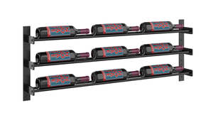 Wall Mounted Wine Racks: Evolution Wine Wall 9 Bottle