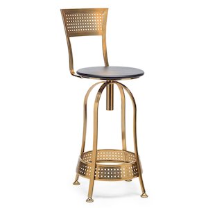 New Items: Gold Bar Stool with Netted Design Frame