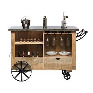 New Items: Industrial Bar Cart Cabinet