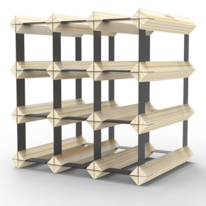 12 Bottle Timber Wine Rack