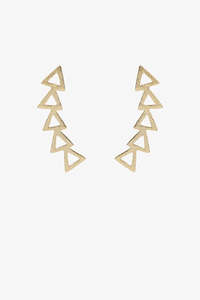 ANTLER Gold Multi Tri Earring