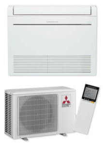 Mitsubishi Floor Console: Mitsubishi Electric RapidHeat KW35 Floor Console Heat Pump (includes installation)