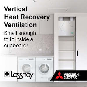 Mitsubishi Vertical Lossnay VL-250 Energy Recovery Ventilation System with Wi-Fi Control