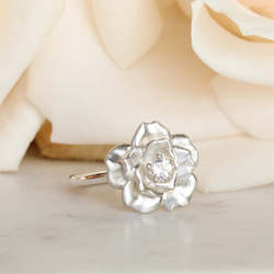 Rings: Rose In Bloom Ring/ Morganite