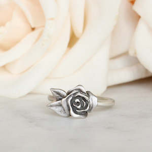 Rose Garden: Rose Ring/ Blackened Silver