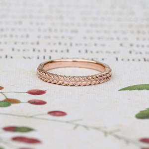 Silver Fern Ring/ Rose Gold