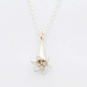 Bridal Wedding: Lily Necklace/ 9ct Yellow Gold and Silver