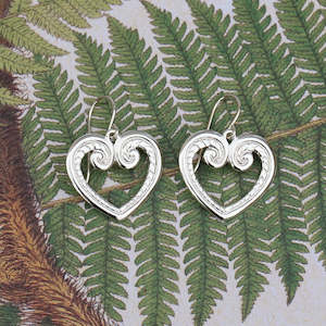 New Pieces: Koru Heart Earrings