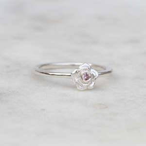 Mini Rose Ring/ Pink Sapphire