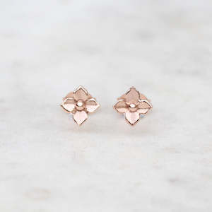 Flower Garden: Mini Hydrangea Earrings/ 9ct Rose Gold