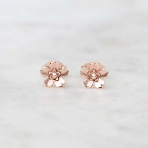 Mini Forget Me Not Earrings/ 9ct Rose Gold