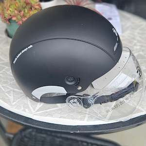 Cycle Helmet Adjustable with Visor Black