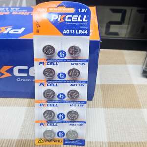Batteries: LR44 10pce hang sell PKCELL