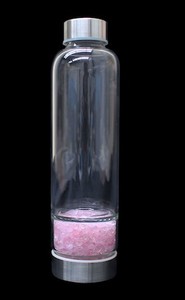 Rose Quartz Chip Water Bottle Wisdom is Yours