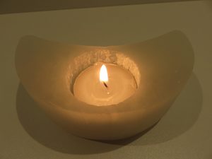 Products: Selenite moon candle holder Wisdom is Yours