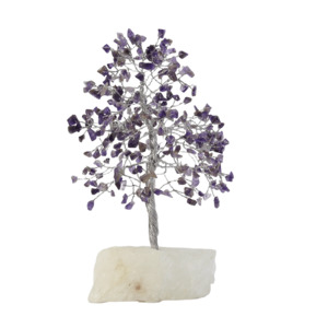 Products: Amethyst Crystal Tree White Jade Base Wisdom is Yours