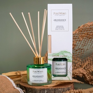 Abundance Sandalwood Reed Diffuser with Jade Crystal Energy Wisdom is Yours
