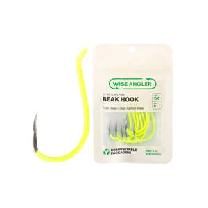 Beak Hook - Extra Long Point Fluro Green