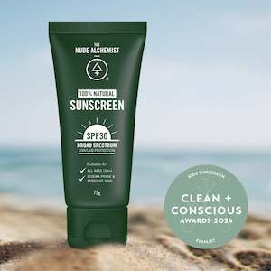 The Nude Alchemist: SPF30 natural sunscreen 75g - The Nude Alchemist