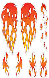 Accessories: Wishbone Stickers - Flames