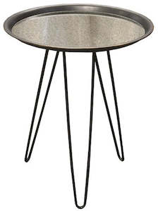Moving Sale: Smoked Mirror Side Table