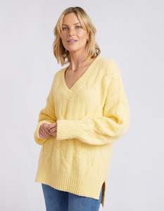 Massive Clothing Sale: Tallulah Cable Knit Banana