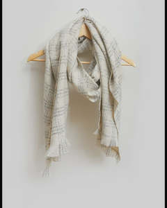 Hats Scarves: Lurex Check Scarf