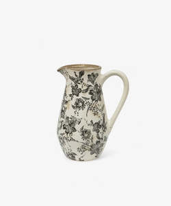 Black Floral Stoneware