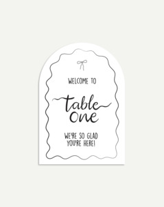 Signage: Brie Table Number