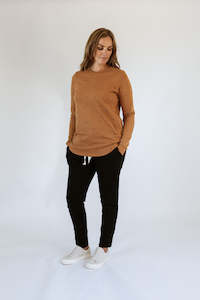 Jumper: CREW JUMPER | RUST