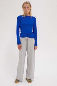 Final Sale: Haru Cashmere Cotton Pants - Silver