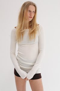 Limi Silk Cashmere Top - Blanc