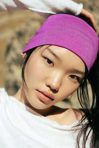 Cashmere: Rei Silk Cashmere Band - Deep Lilac