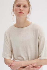 Products: Mink Silk Embroidery Tee - Shell