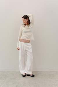 New: Ming Linen Pants - White