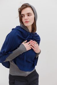 Products: Lyra Cashmere Silk Cape - Berry Noir