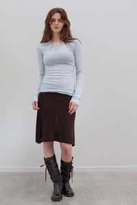 Products: Cantella Silk Skirt - Coffee