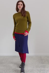 All: Ome Cashmere Jumper - Deep Chartreuse