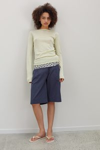 Knitwear: Hanape Hemp Top  - Pistachio Whip